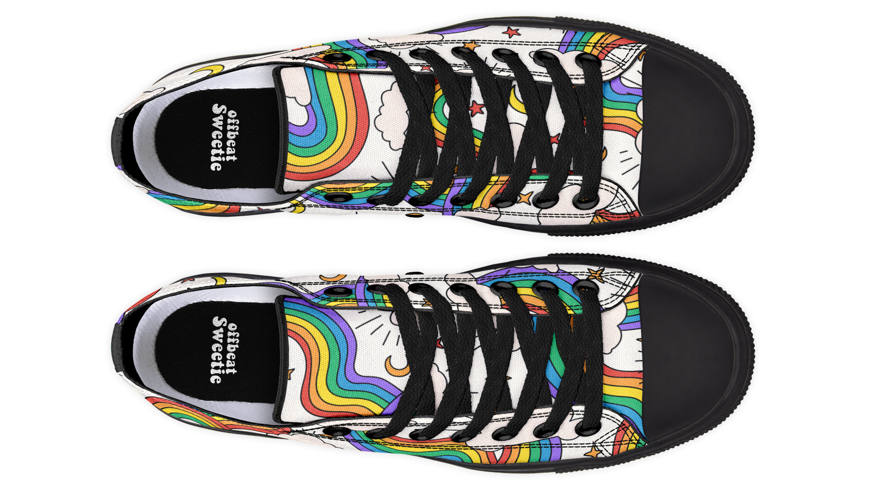 Rainbow Dreams Low Tops - Offbeat Sweetie