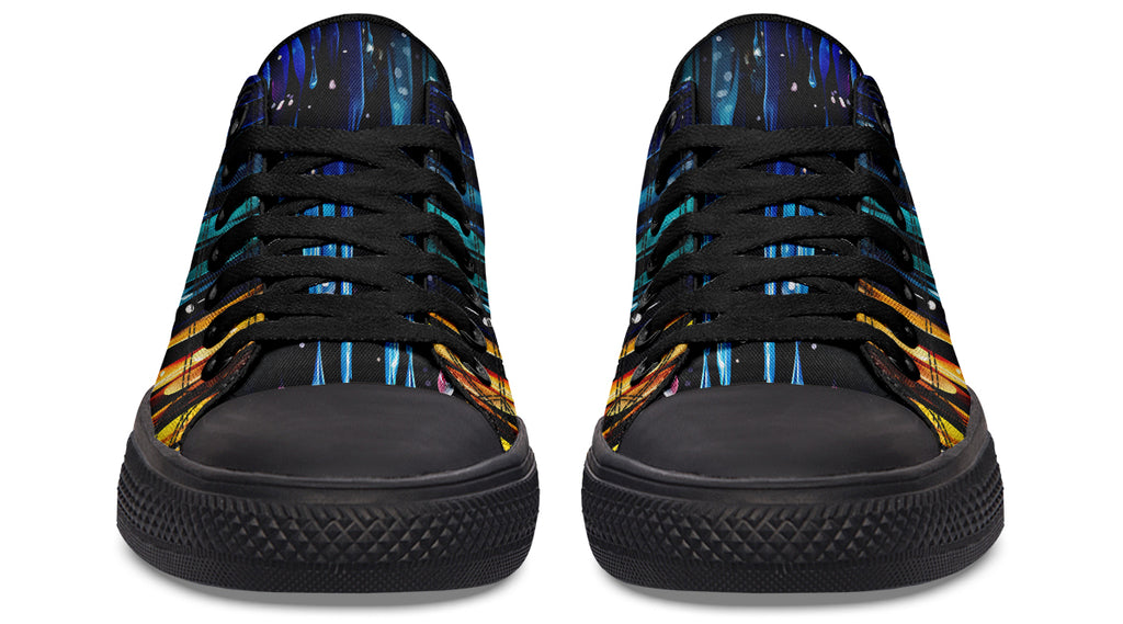 Rainbow Drips Low Tops - Offbeat Sweetie