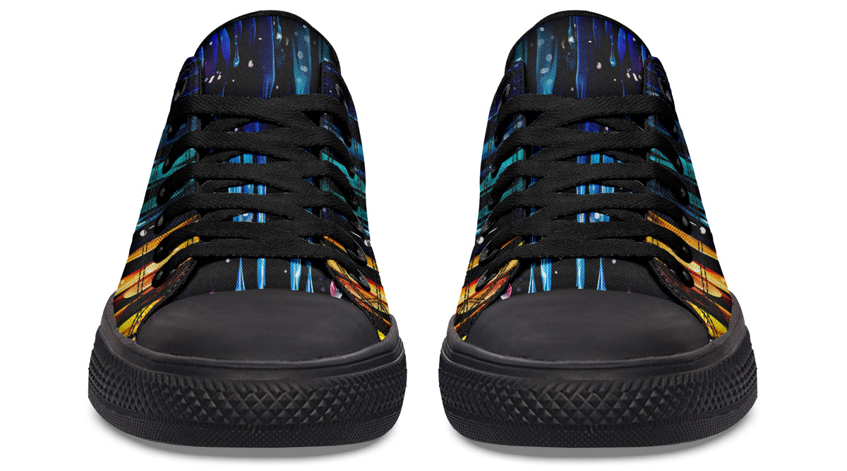 Rainbow Drips Low Tops - Offbeat Sweetie