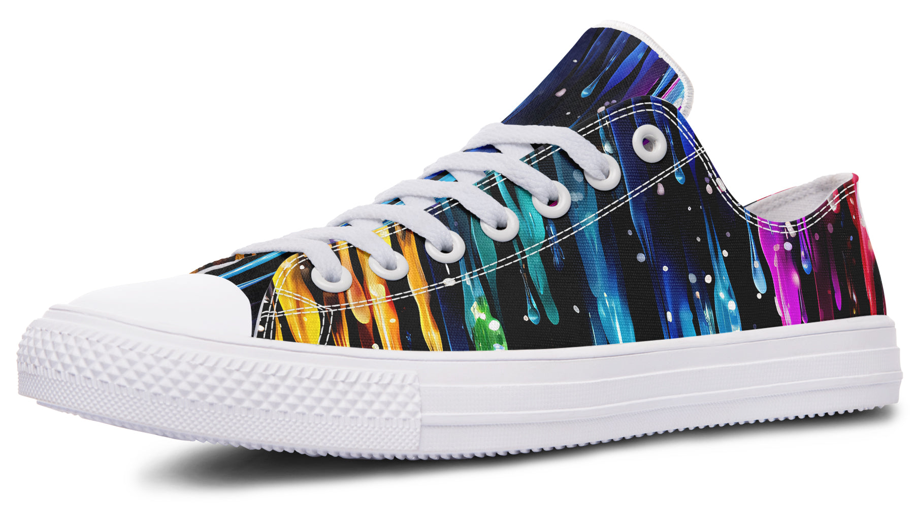 Rainbow Drips Low Tops - Offbeat Sweetie