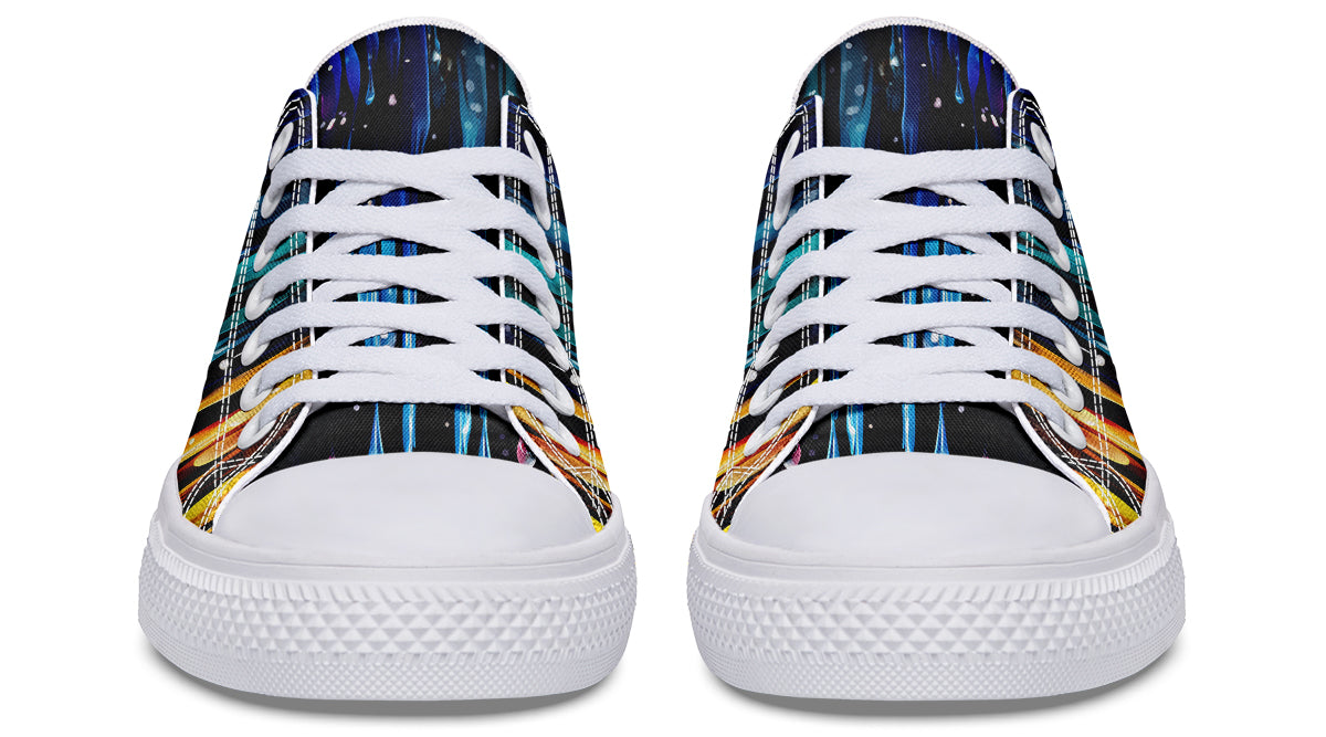 Rainbow Drips Low Tops - Offbeat Sweetie