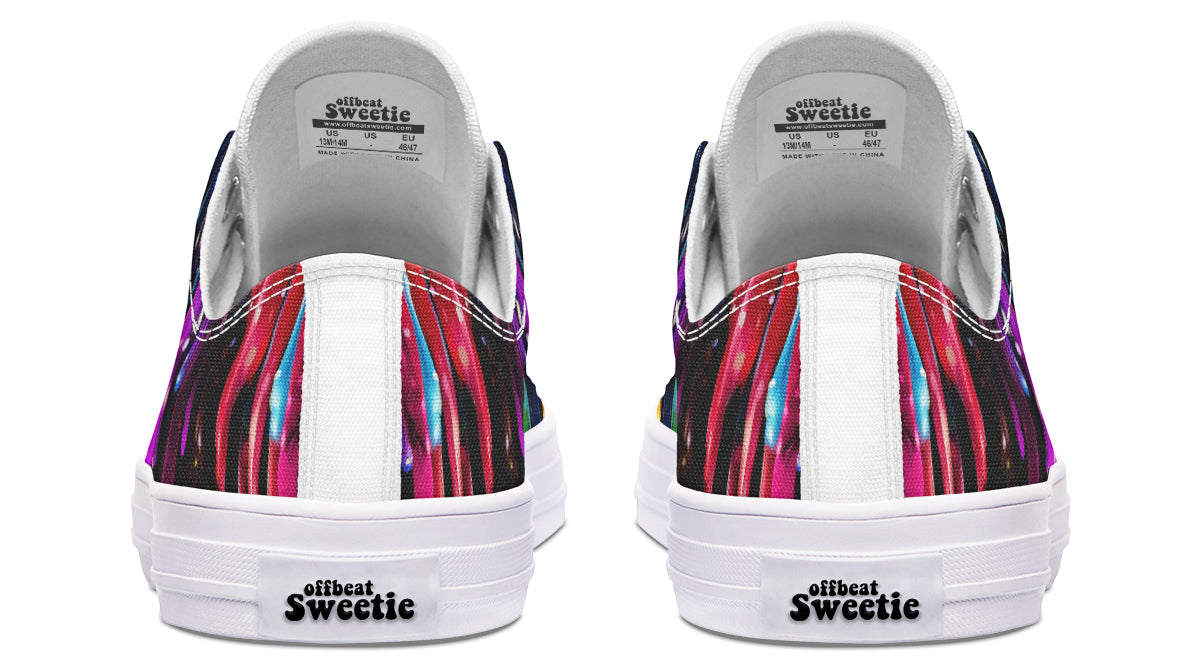 Rainbow Drips Low Tops - Offbeat Sweetie