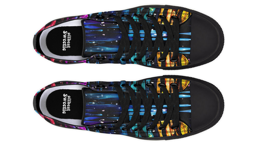 Rainbow Drips Low Tops - Offbeat Sweetie