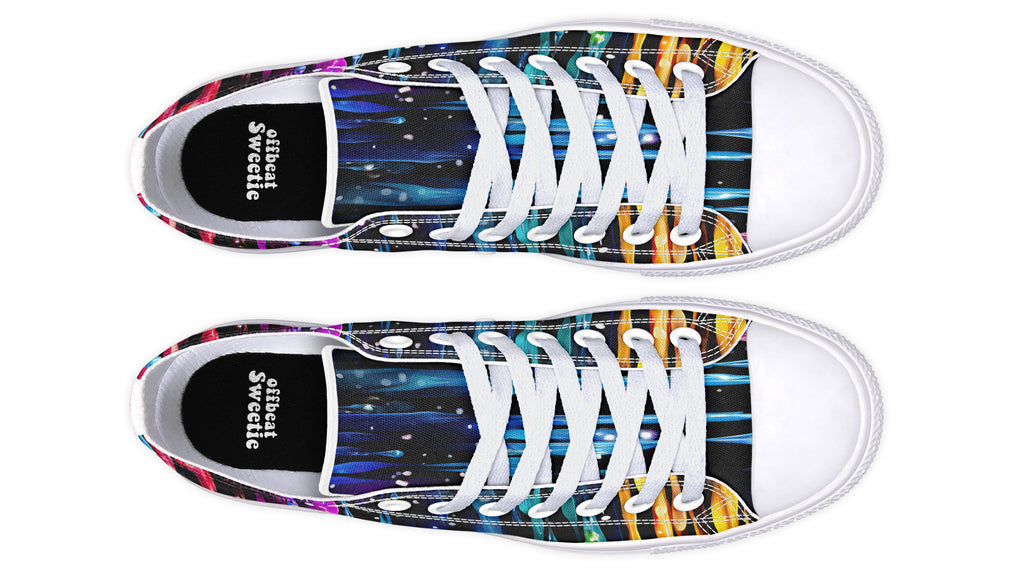 Rainbow Drips Low Tops - Offbeat Sweetie