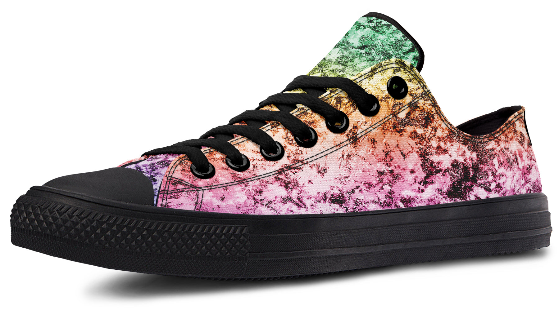 Rainbow Grunge Low Tops - Offbeat Sweetie
