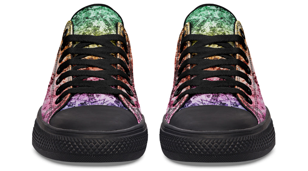 Rainbow Grunge Low Tops - Offbeat Sweetie
