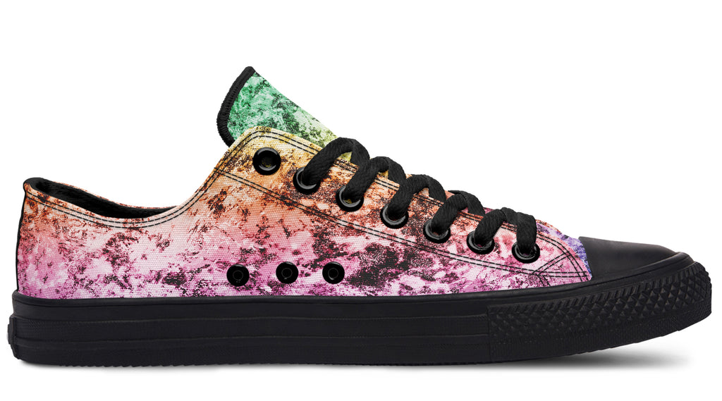 Rainbow Grunge Low Tops - Offbeat Sweetie
