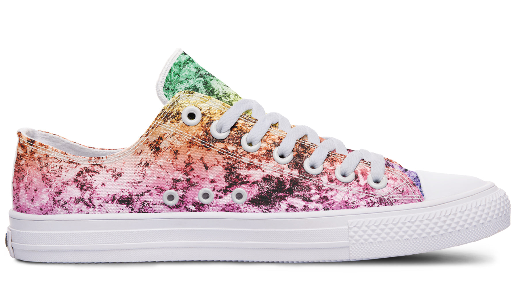 Rainbow Grunge Low Tops - Offbeat Sweetie