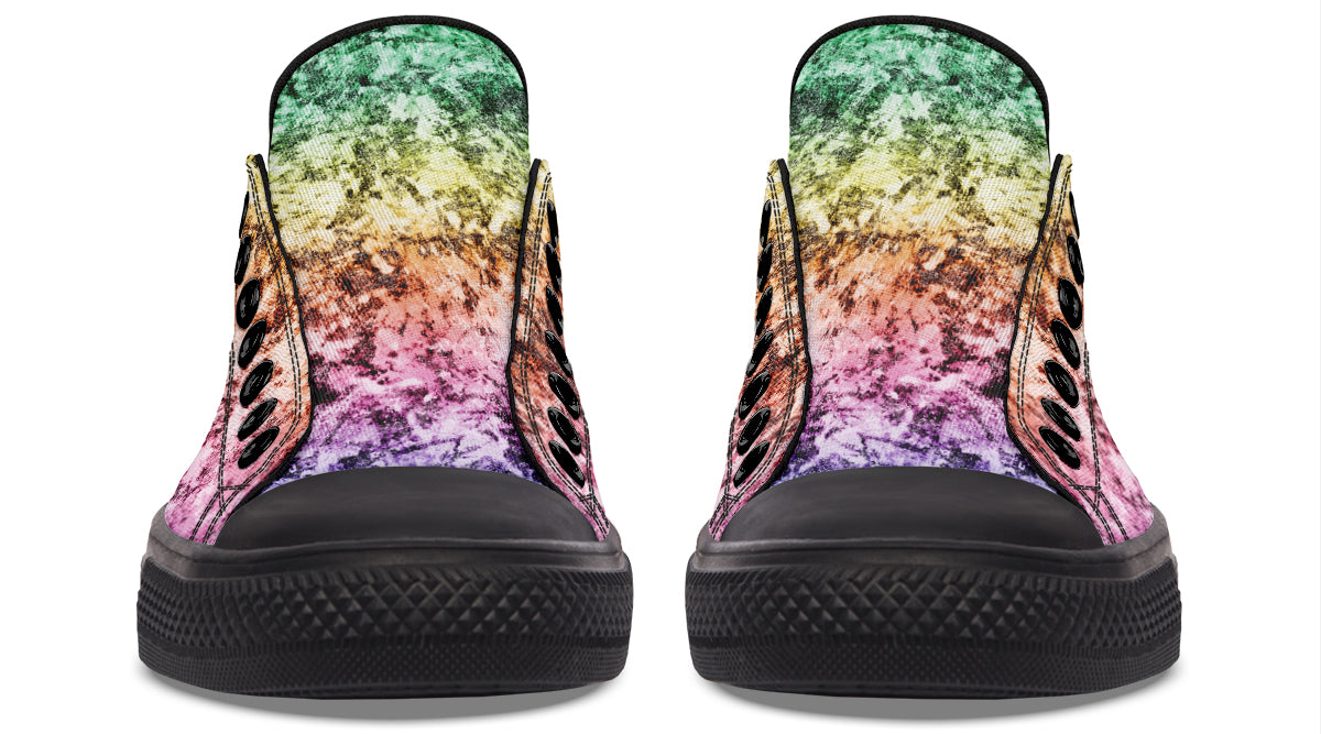 Rainbow Grunge Low Tops (Wide)