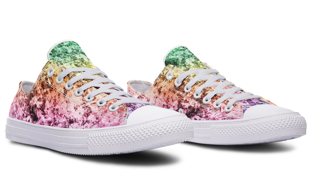 Rainbow Grunge Low Tops (Wide)