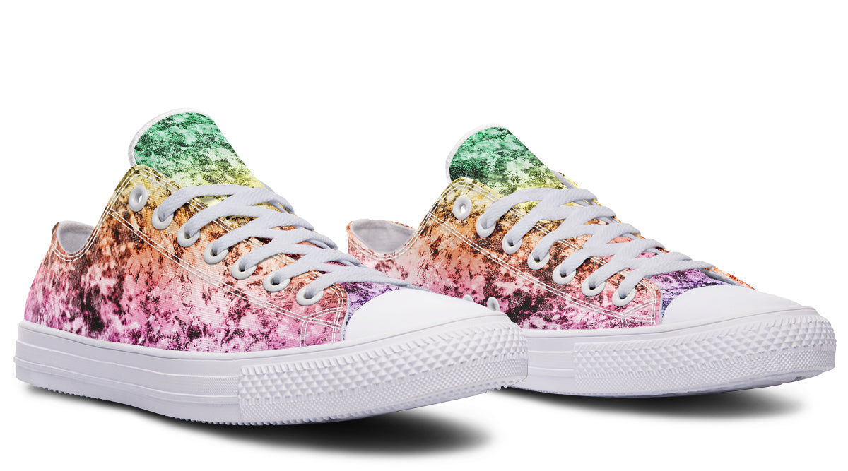 Rainbow Grunge Low Tops (Wide)