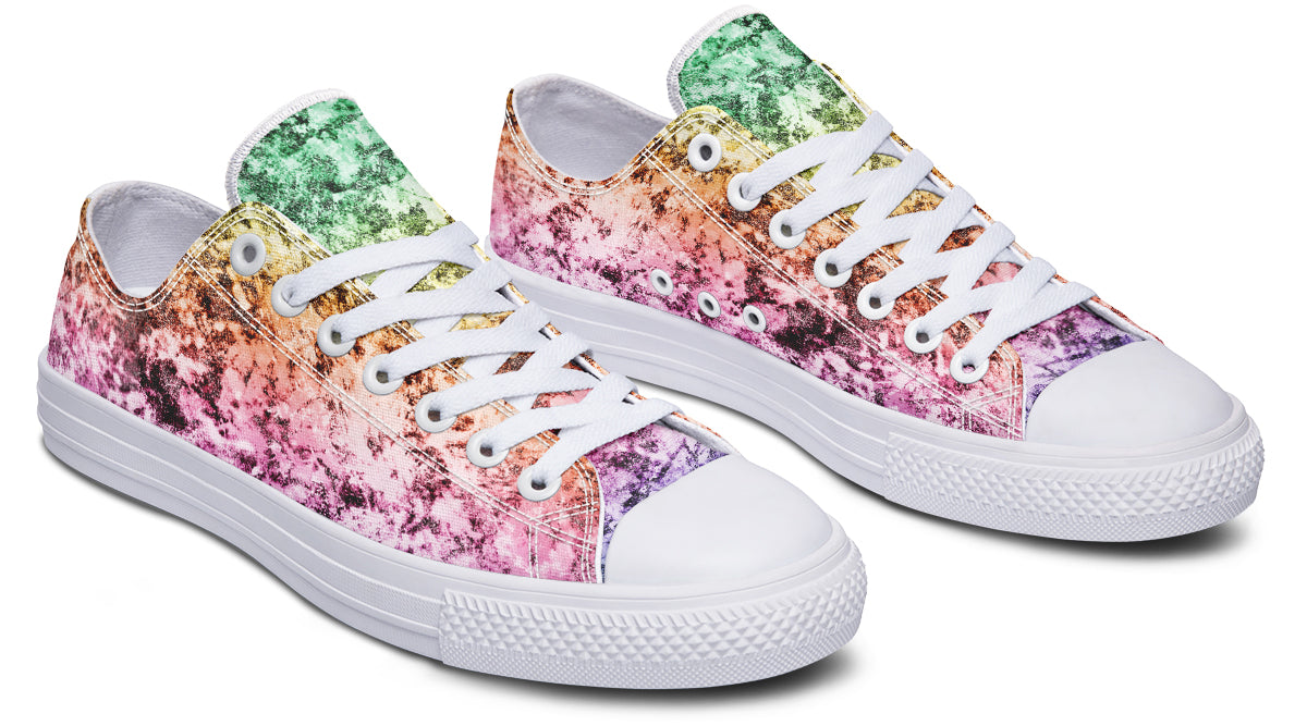 Rainbow Grunge Low Tops (Wide)
