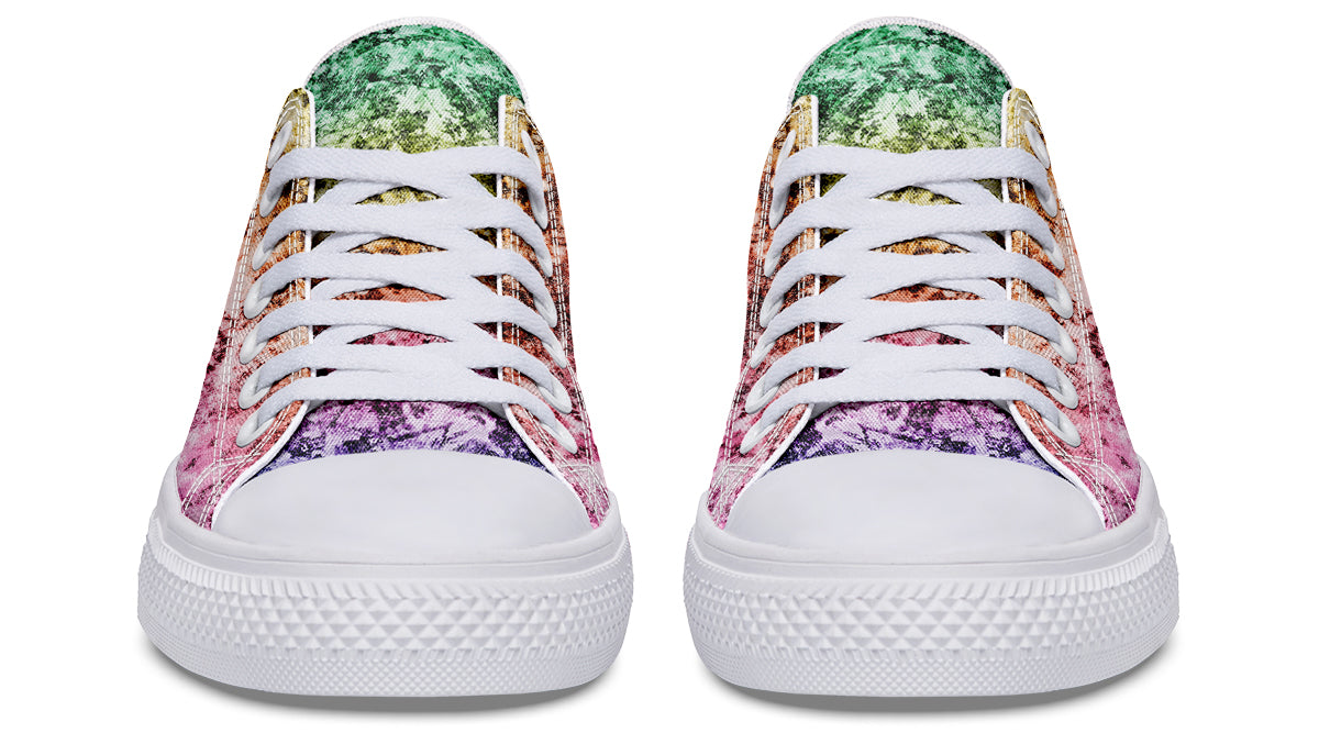 Rainbow Grunge Low Tops (Wide)