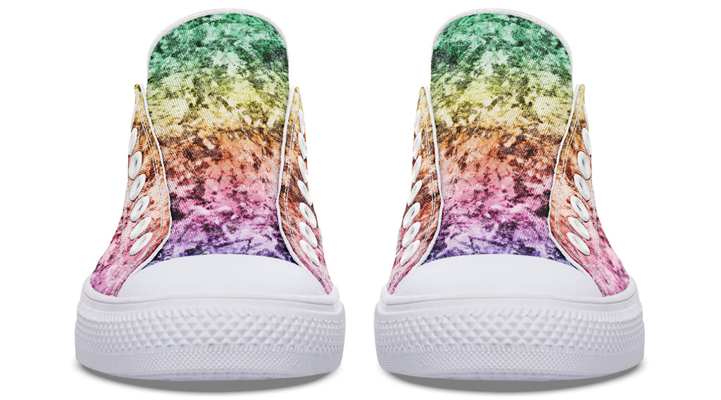 Rainbow Grunge Low Tops (Wide)