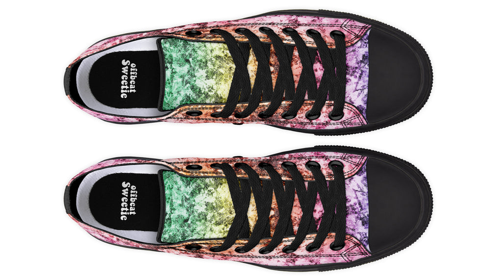 Rainbow Grunge Low Tops (Wide)