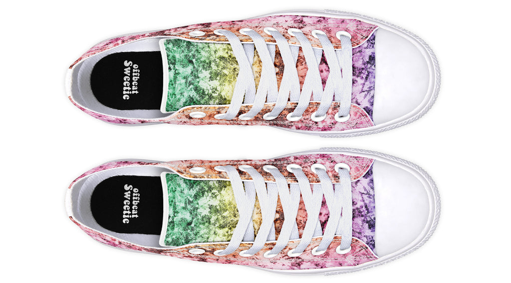 Rainbow Grunge Low Tops (Wide)