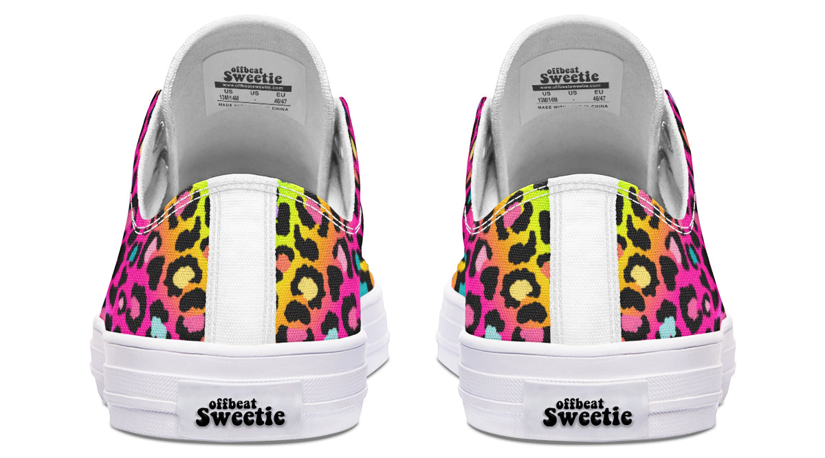 Rainbow Leopard Low Tops (Wide)