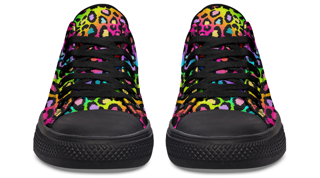 Rainbow Leopard Low Tops - Offbeat Sweetie