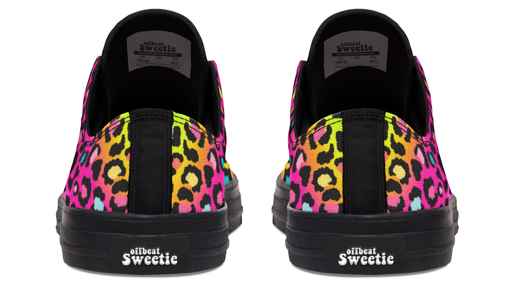 Rainbow Leopard Low Tops - Offbeat Sweetie