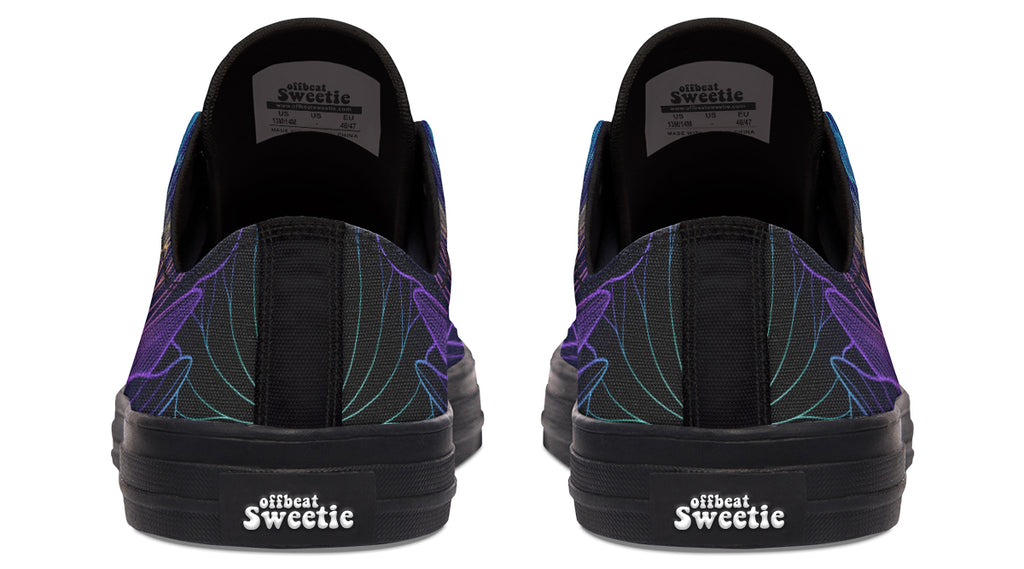 Rainbow Lotus Flowers Low Tops (Wide)