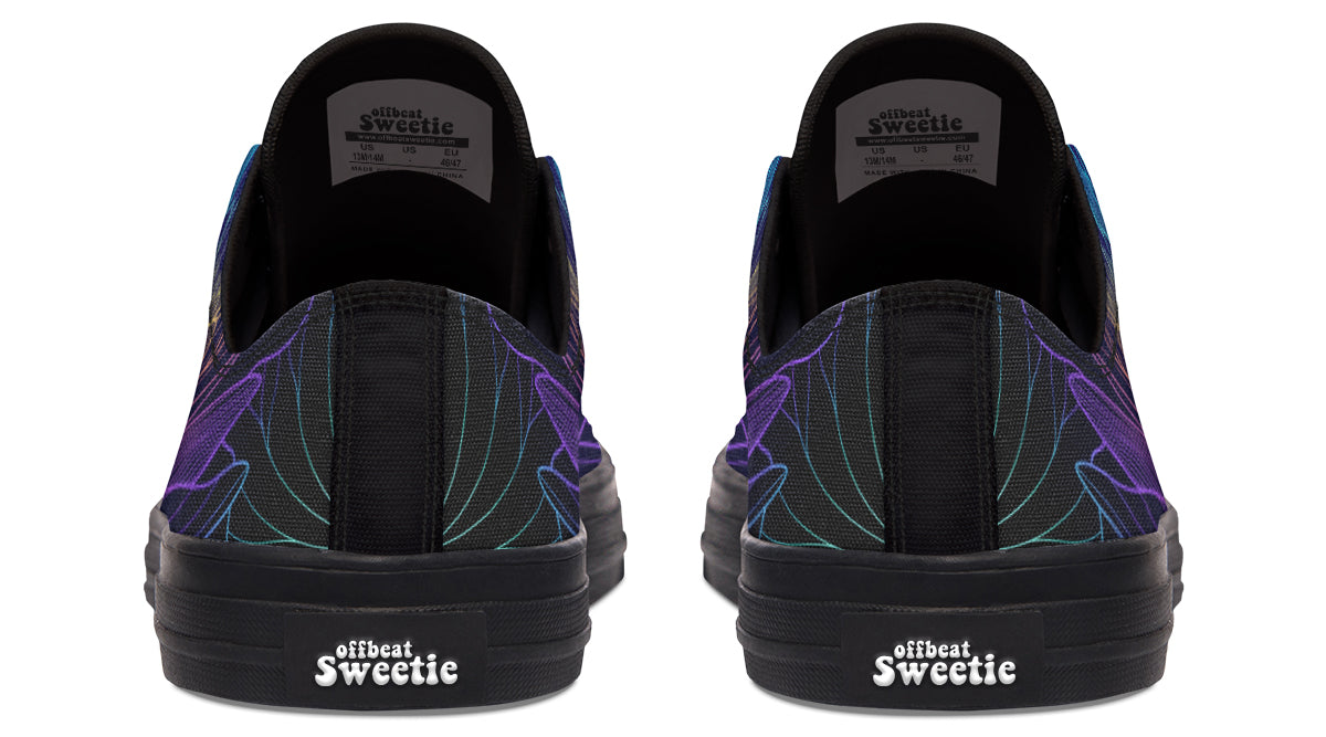 Rainbow Lotus Flowers Low Tops (Wide)