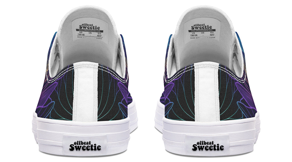 Rainbow Lotus Flowers Low Tops (Wide)