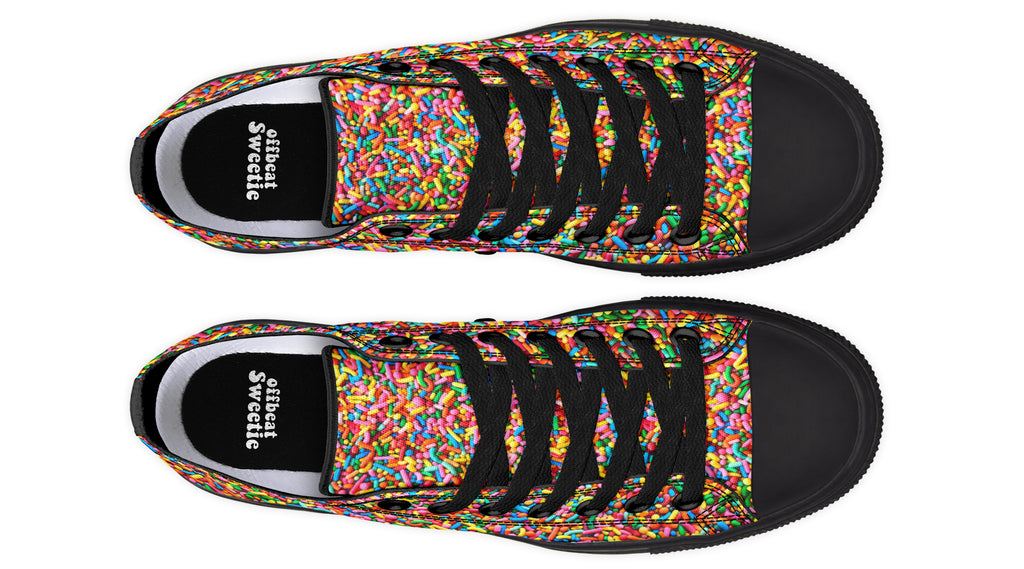 Rainbow Sprinkles Low Tops - Offbeat Sweetie
