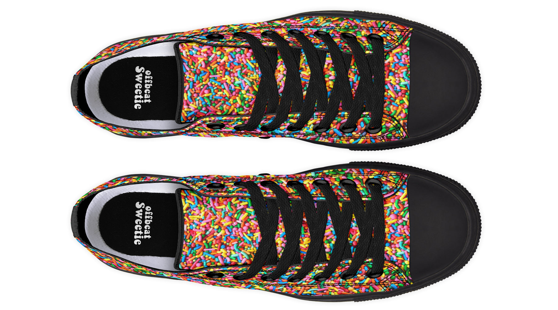 Rainbow Sprinkles Low Tops - Offbeat Sweetie