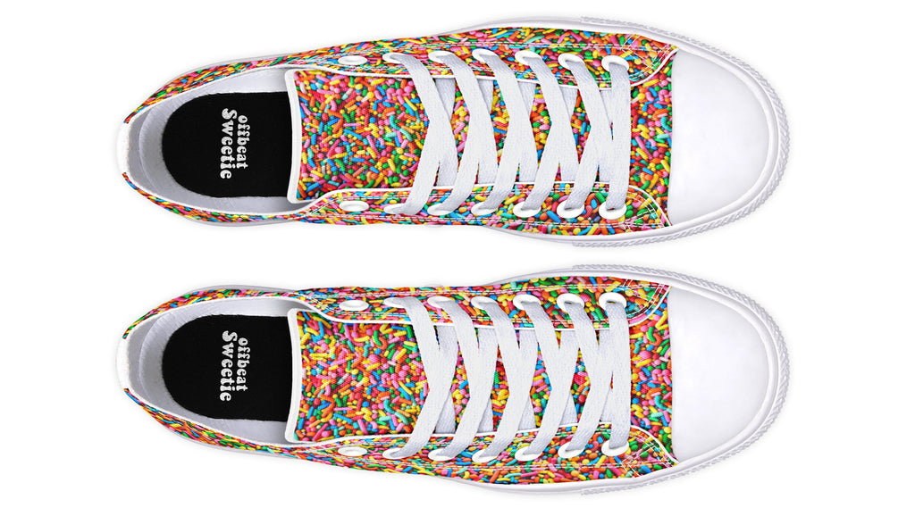 Rainbow Sprinkles Low Tops - Offbeat Sweetie