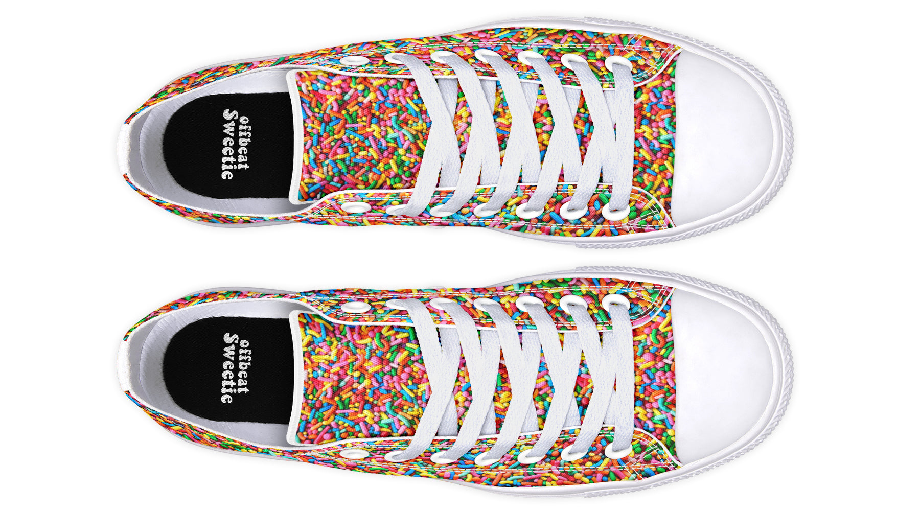 Rainbow Sprinkles Low Tops - Offbeat Sweetie