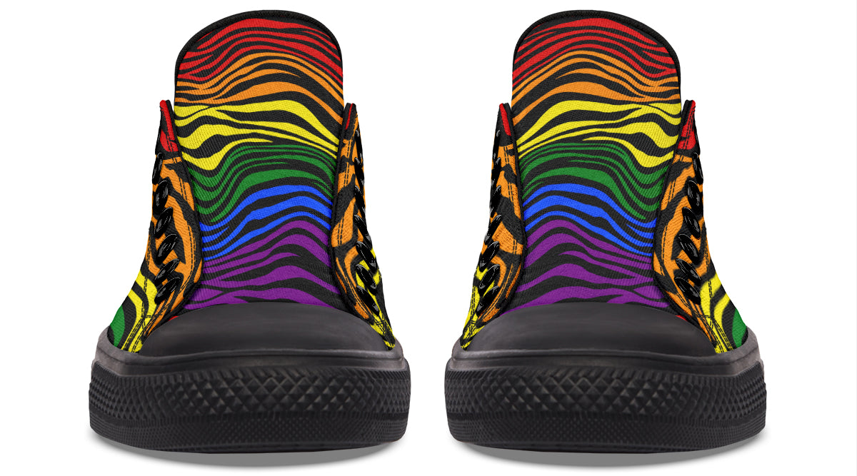 Rainbow Zebra Low Tops (Wide)