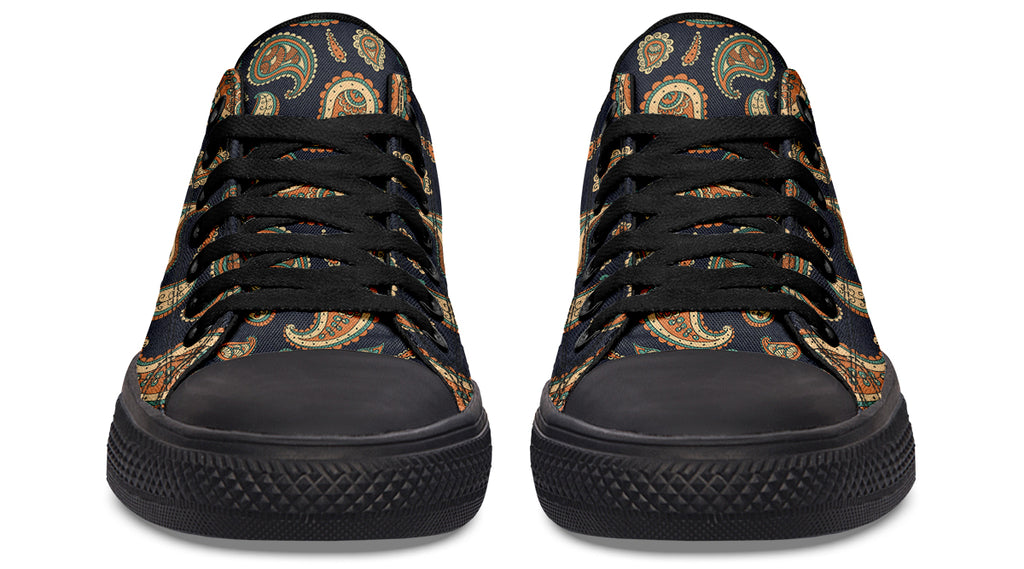 Retro Paisley Low Tops - Offbeat Sweetie