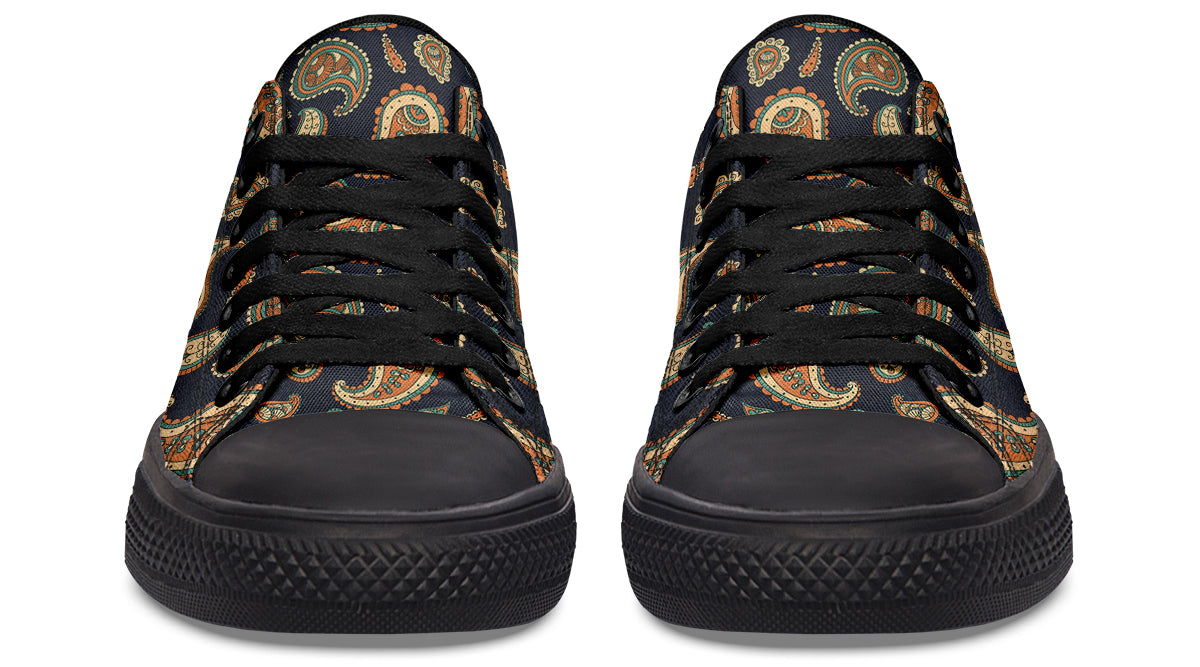 Retro Paisley Low Tops - Offbeat Sweetie