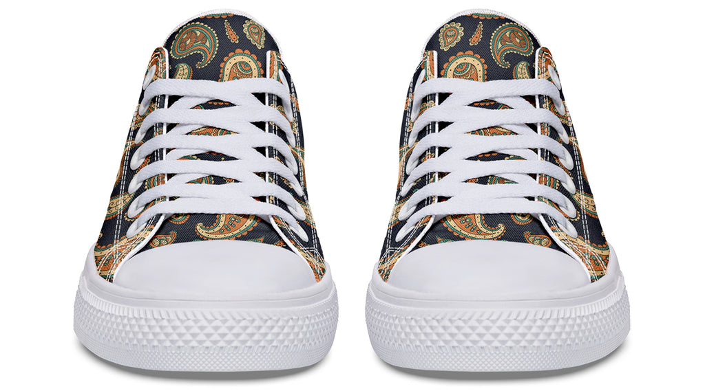 Retro Paisley Low Tops - Offbeat Sweetie