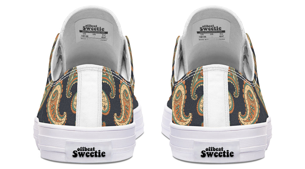 Retro Paisley Low Tops - Offbeat Sweetie