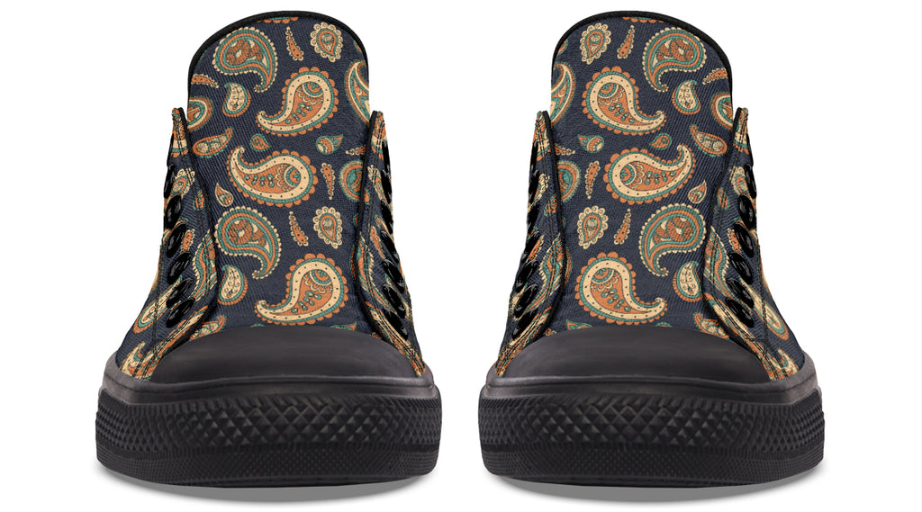 Retro Paisley Low Tops (Wide)