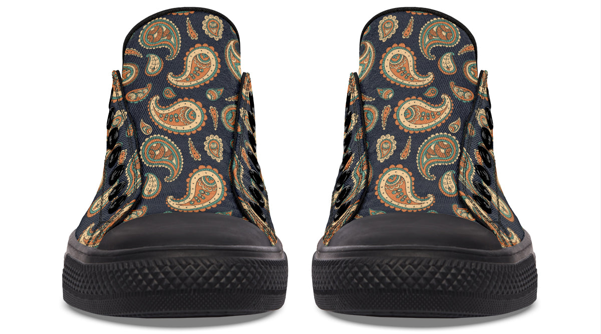 Retro Paisley Low Tops (Wide)