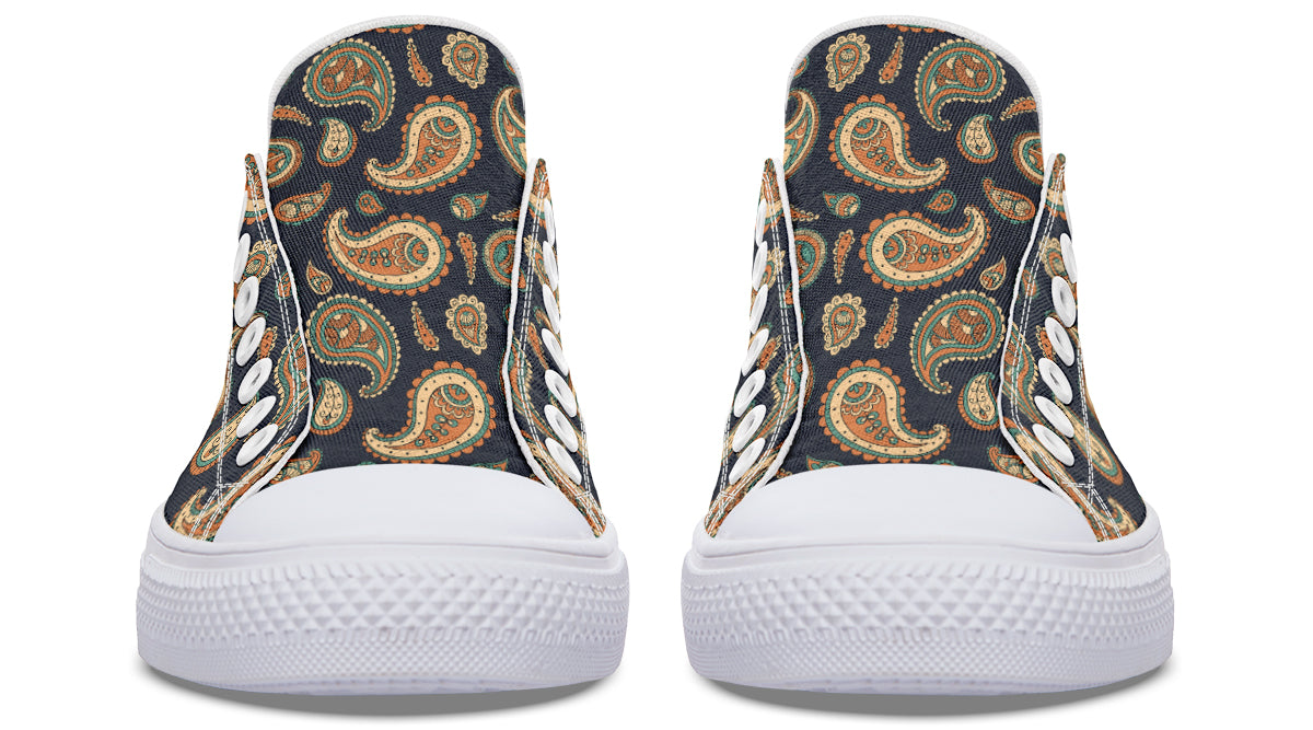 Retro Paisley Low Tops (Wide)
