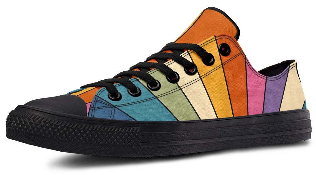 Retro Rainbow Low Tops (Wide)