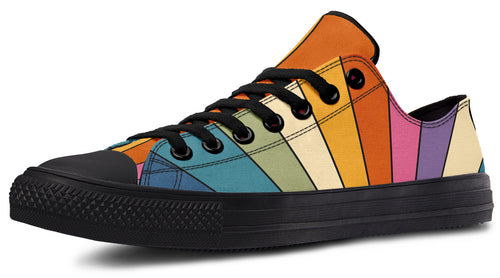 Retro Rainbow Low Tops (Wide)
