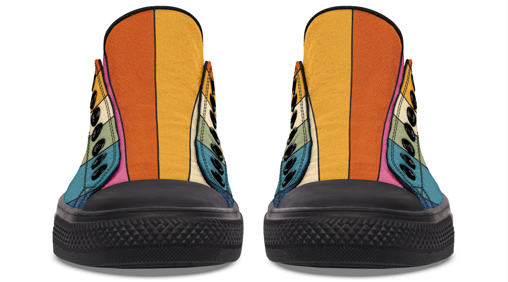 Retro Rainbow Low Tops (Wide)