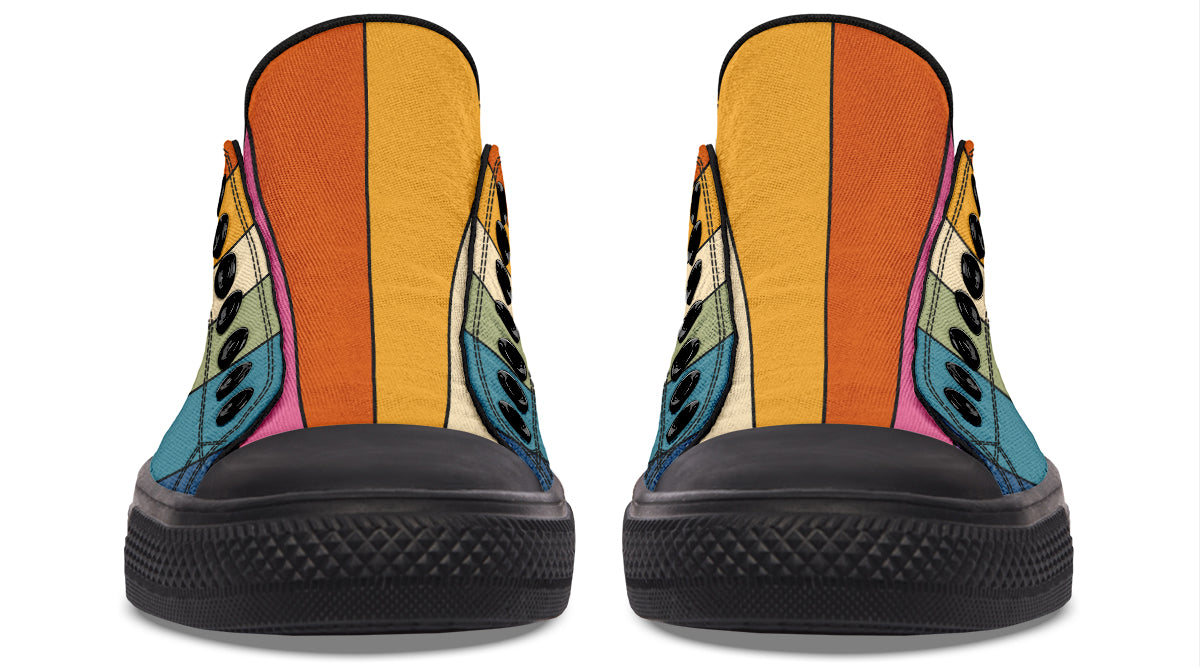 Retro Rainbow Low Tops (Wide)