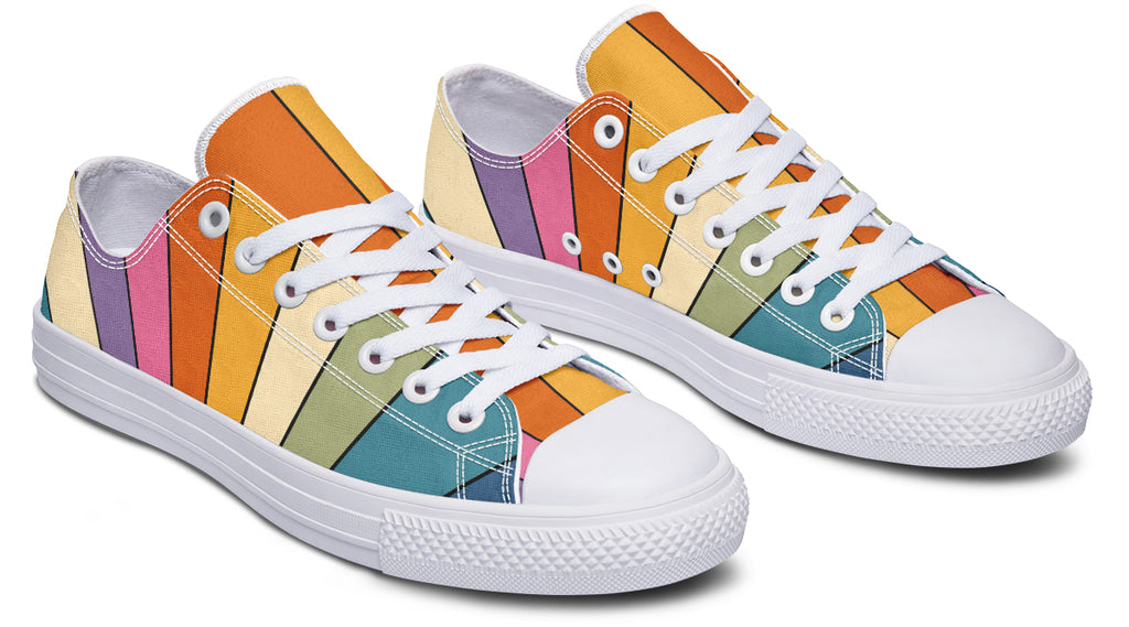 Retro Rainbow Low Tops (Wide)