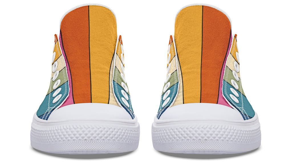Retro Rainbow Low Tops (Wide)