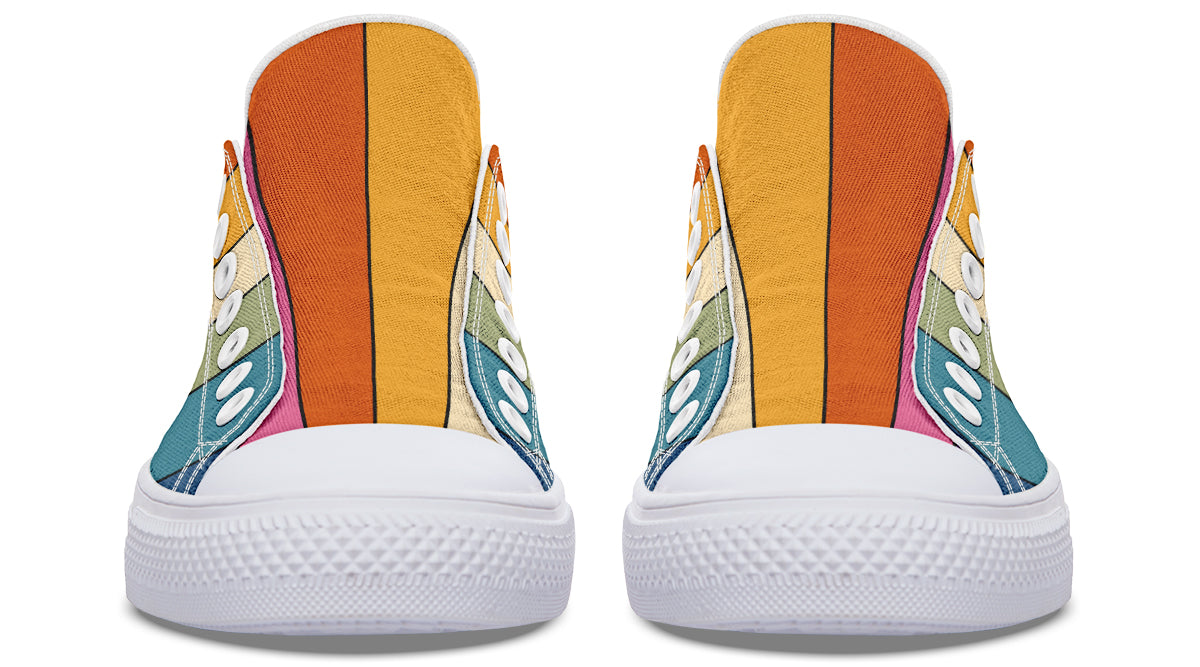 Retro Rainbow Low Tops (Wide)