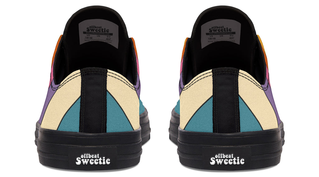 Retro Rainbow Low Tops (Wide)