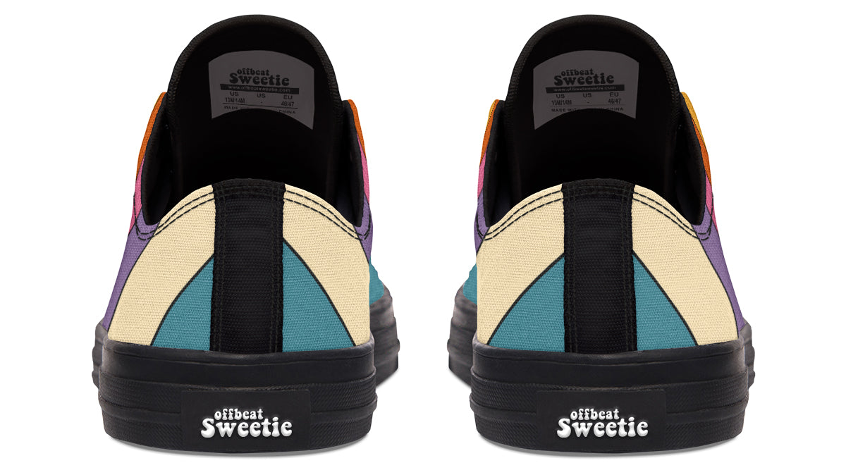 Retro Rainbow Low Tops (Wide)