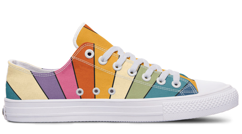 Retro Rainbow Low Tops (Wide)