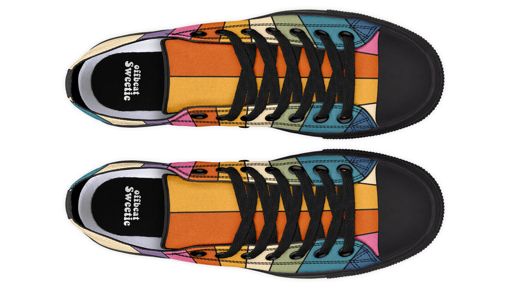 Retro Rainbow Low Tops (Wide)