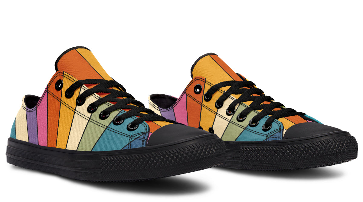 Retro Rainbow Low Tops - Offbeat Sweetie